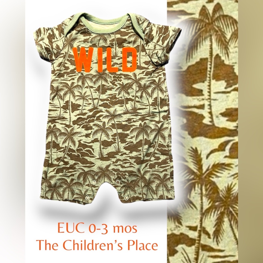 EUC Tropical Onesie (0-3 mos)
